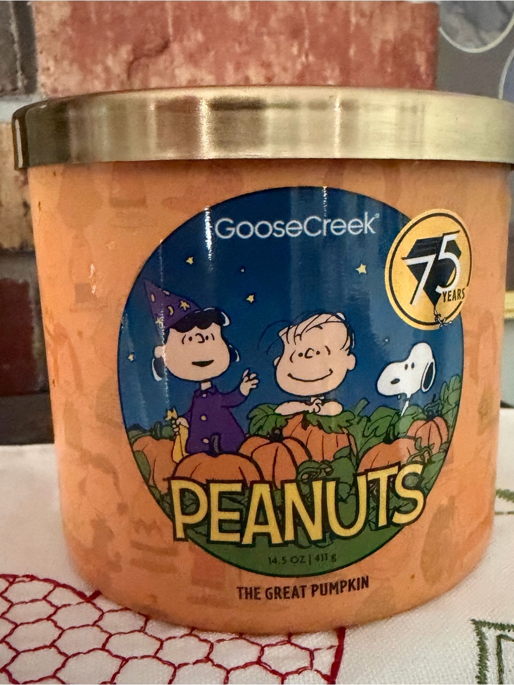 Peanuts Orange Pumpkin Patch Scented Candle by Goose Creek